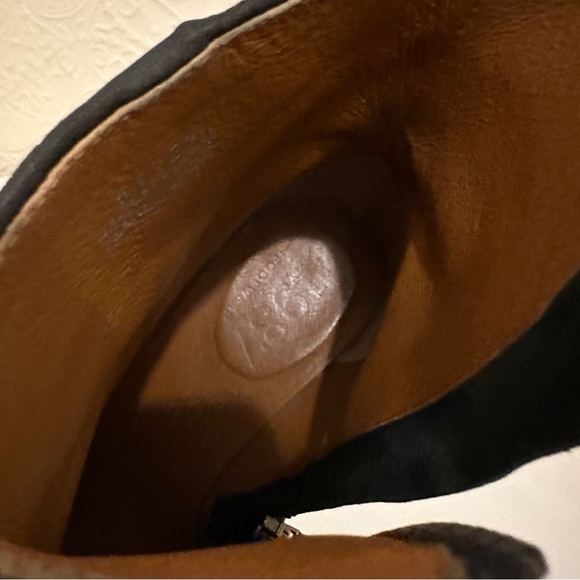 Vintage Haircalf Leopard Print Platform Chunky Heel Boots Size 7 - Picture 4 of 6